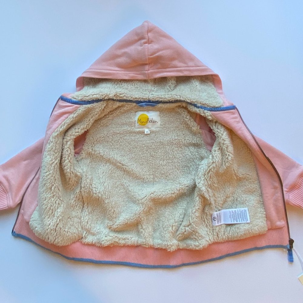 NWT Mini Boden Pink Hoodie with Horse 3/4Y - Picture 4 of 7